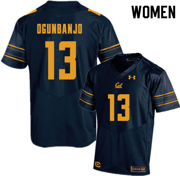 Women #13 Joseph Ogunbanjo Cal Bears College Football Jerseys Sale-Navy - Click Image to Close